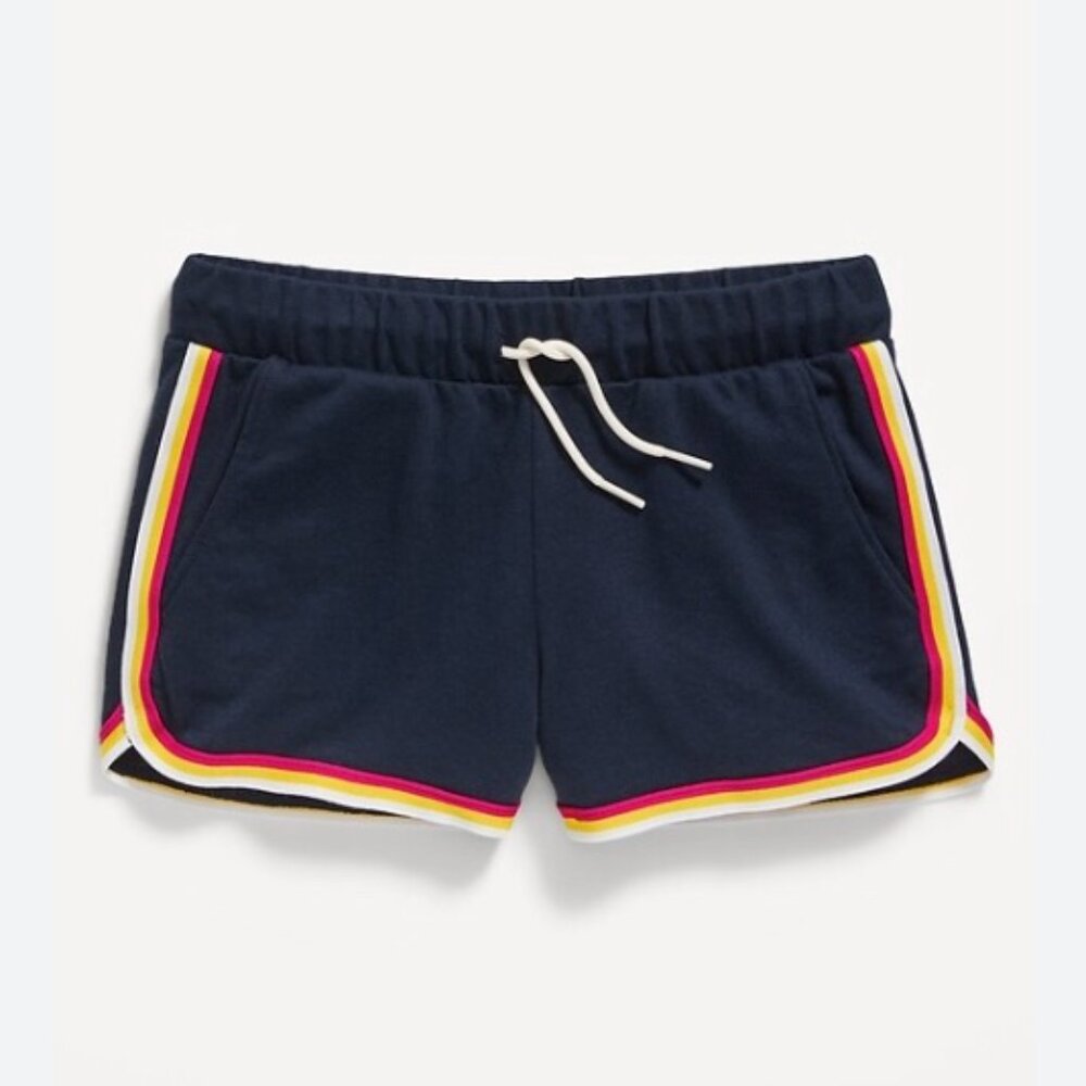Old Navy French Terry Dolphin-Hem Cheer Shorts, In The Navy Girls M (8)